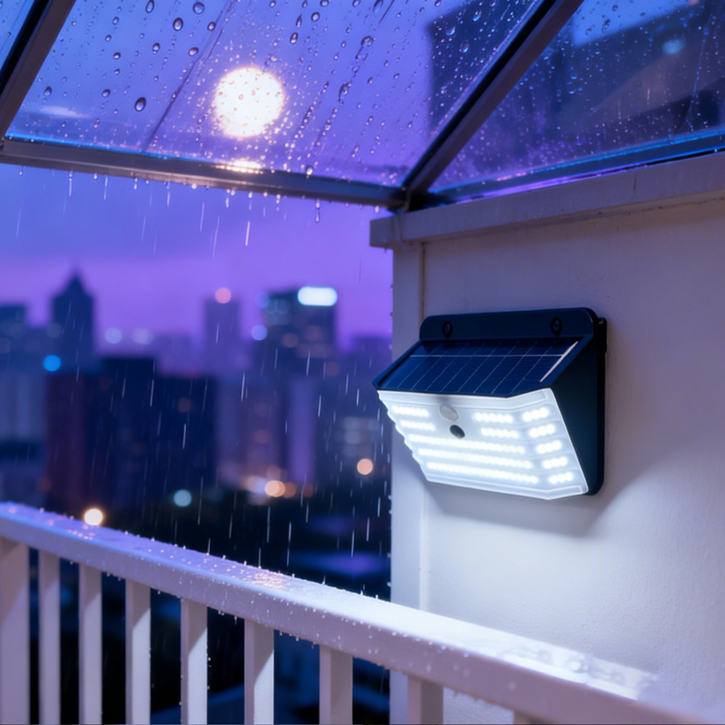 DA LIGHT Solarleuchte Außen mit Bewegungsmelder 2er Pack, 114 LED Kabellose Solarlampe für Außen, 200LM Kaltweiß 8500K, 3 Intelligente Modi, IP65 Wasserdicht, Solar Wandleuchte für Garten, Haustür, Zaun und Wege