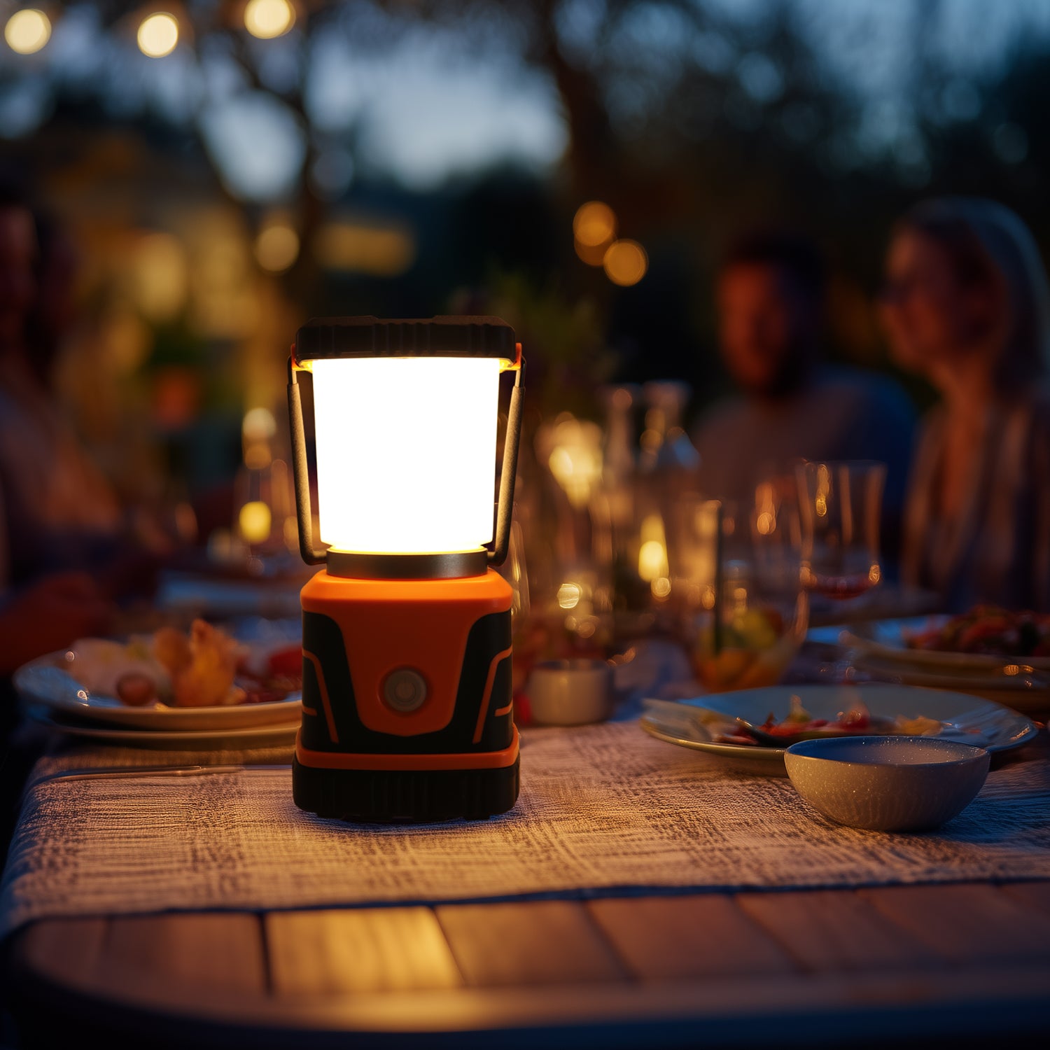 加载视频：Video der DA LIGHT LED-Campinglampe: betrieben mit 3 D-Batterien, 3 einstellbaren Farbtemperaturen, stufenlos dimmbar, IPX4 spritzwassergeschützt für Outdoor-Camping