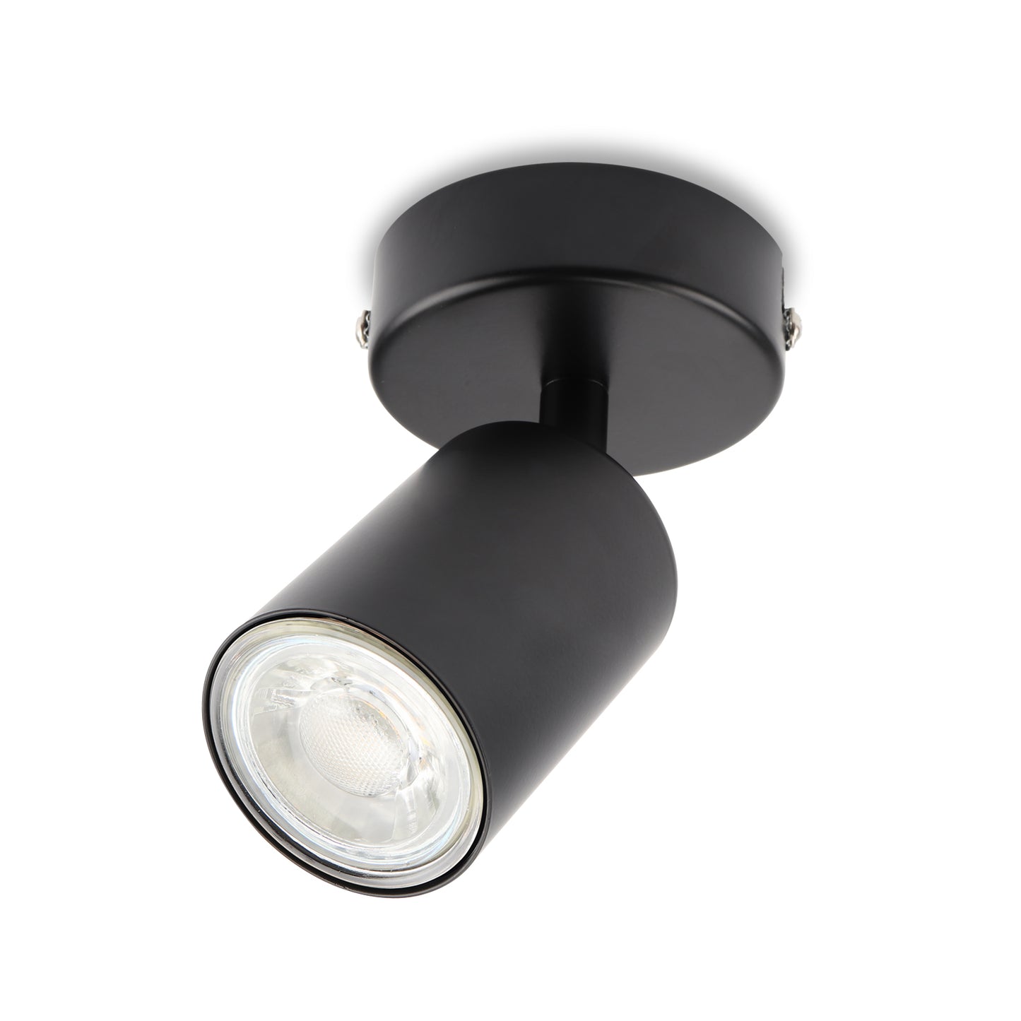 DA LIGHT LED Deckenlampe 1-flammig, Dreh und Schwenkbar Deckenstrahler Spotleuchte Wandspot, GU10 (ohne Leuchenmittel) Retro/Vintage Deckenleuchte 230V Schwarz für Wohnzimmer Schlafzimmer Küchen