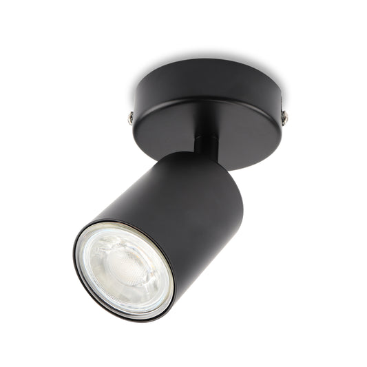 DA LIGHT LED Deckenlampe 1-flammig, Dreh und Schwenkbar Deckenstrahler Spotleuchte Wandspot, GU10 (ohne Leuchenmittel) Retro/Vintage Deckenleuchte 230V Schwarz für Wohnzimmer Schlafzimmer Küchen