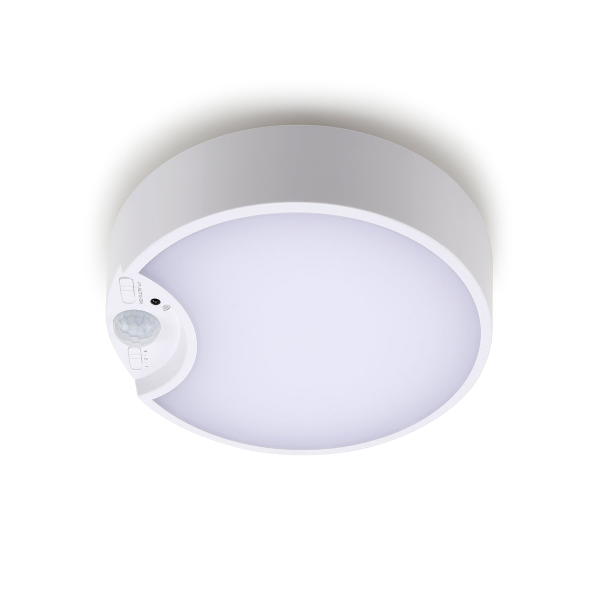 DA LIGHT Deckenleuchte mit Bewegungsmelder Batteriebetrieben LED Deckenlampe mit Fernbedienung für Innen/Außen 300LM Dimmbar 6500K Kaltweiß Fotozellensensor für Schrank Keller Balkon Korridor