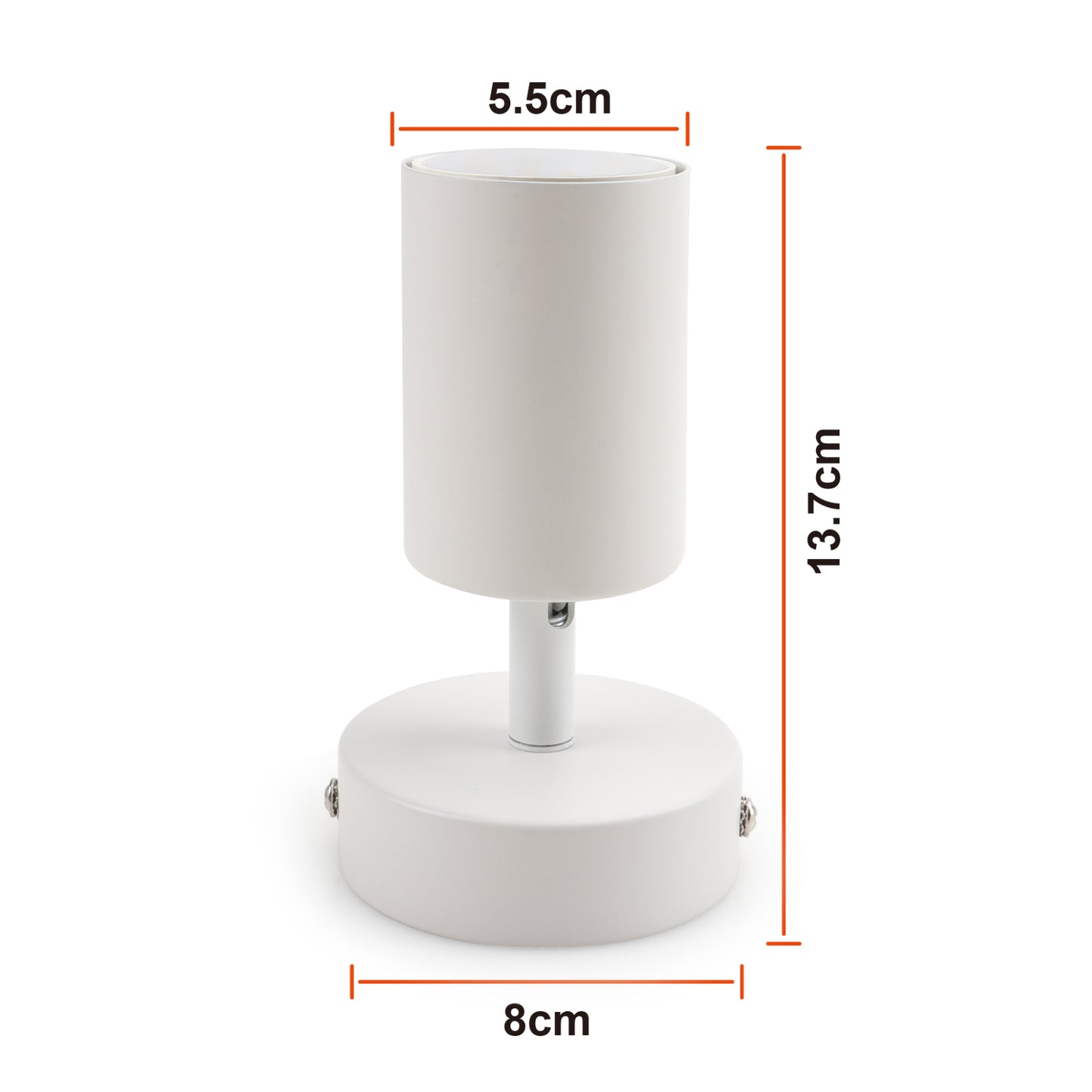 DA LIGHT LED Deckenlampe 1-flammig, Dreh und Schwenkbar Deckenstrahler Spotleuchte Wandspot GU10 (ohne Leuchenmittel) Retro/Vintage Deckenleuchte 230V Weiß für Wohnzimmer Schlafzimmer Küchen