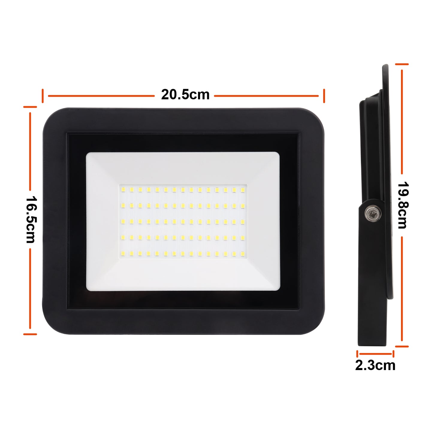 DA LIGHT 50W LED Strahler Außen & Innen, 6000K Kaltweiß 4500lm Außenleuchte Superhell, Fluter Außenstrahler Flutlicht IP65, Scheinwerfer 230V für Garten, Garage, Sportplatz