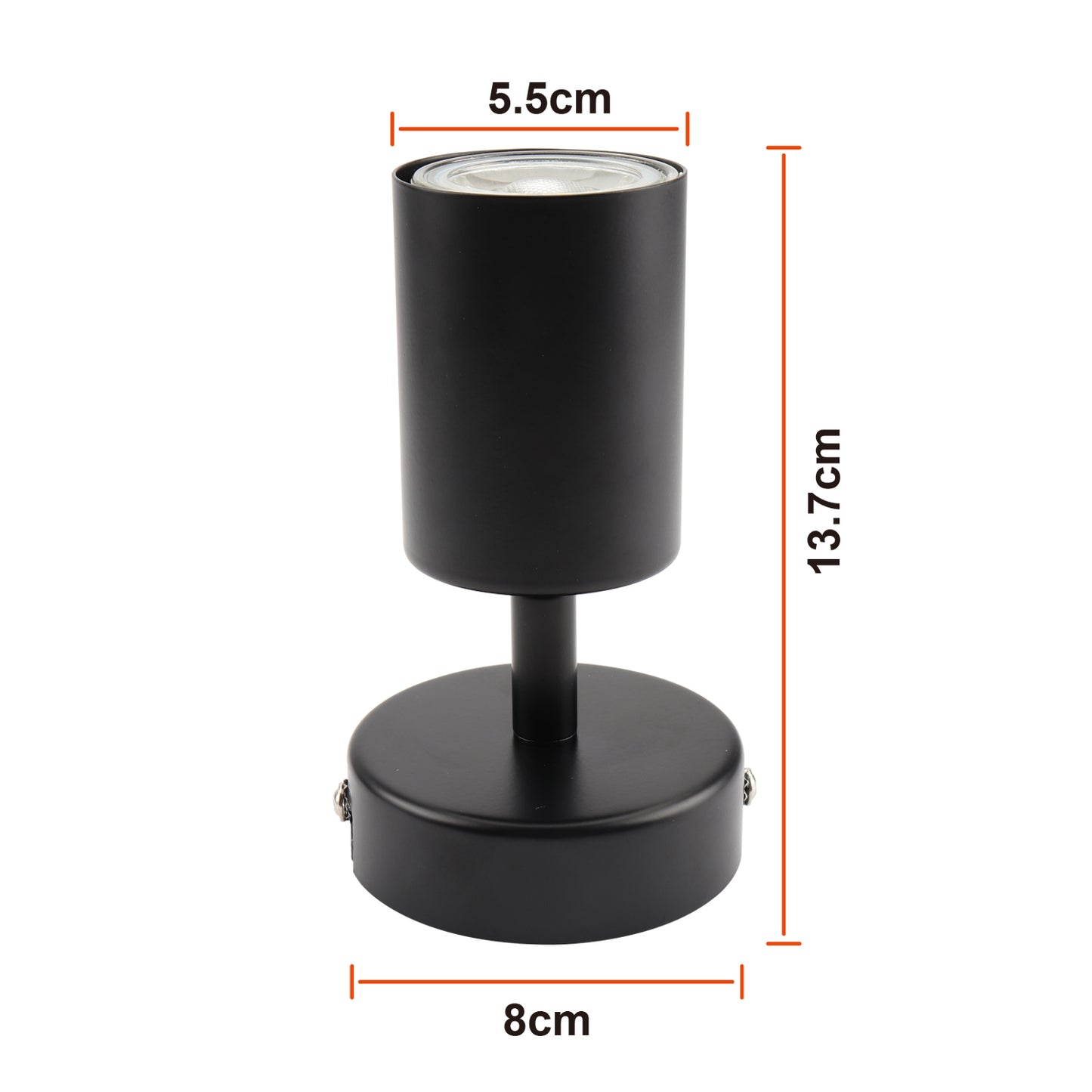 DA LIGHT LED Deckenlampe 1-flammig, Dreh und Schwenkbar Deckenstrahler Spotleuchte Wandspot, GU10 (ohne Leuchenmittel) Retro/Vintage Deckenleuchte 230V Schwarz für Wohnzimmer Schlafzimmer Küchen