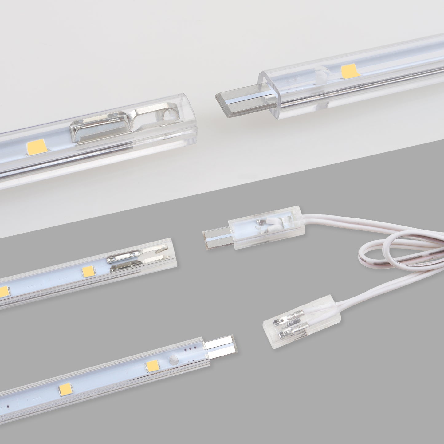 LED Unterbauleuchte 8W 760lm 3000K mit Schalter, erweiterbar, 6x26cm für Küche, Schrank und Vitrine. Warmweißes Licht, Stecksystem zum Erweitern, einfache Montage ohne Werkzeug.
