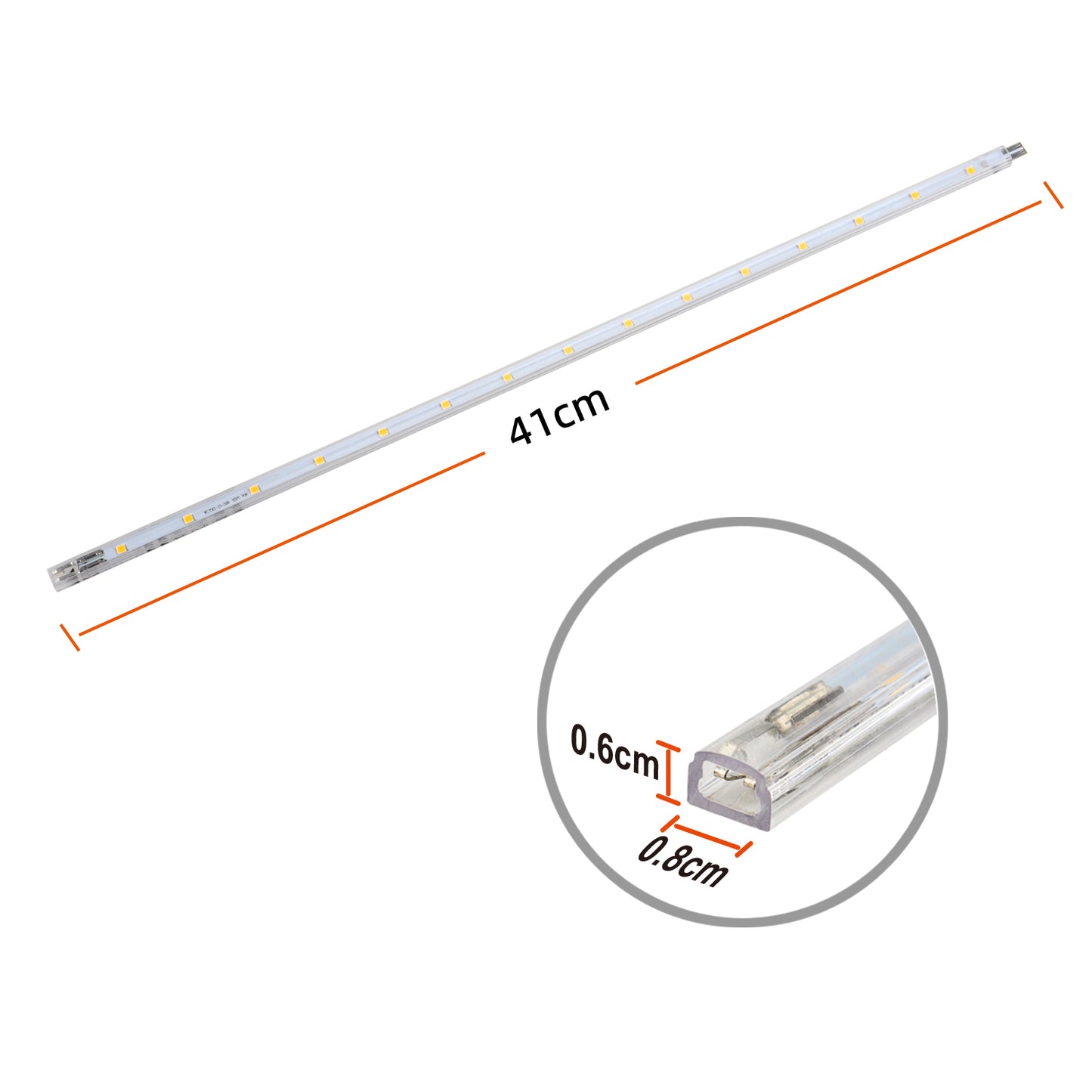 LED Unterbauleuchte 7W 700lm 6000K mit Schalter, erweiterbar, 4x41cm für Küche, Schrank und Vitrine. Kaltweißes Licht, Stecksystem zum Erweitern, einfache Montage ohne Werkzeug.