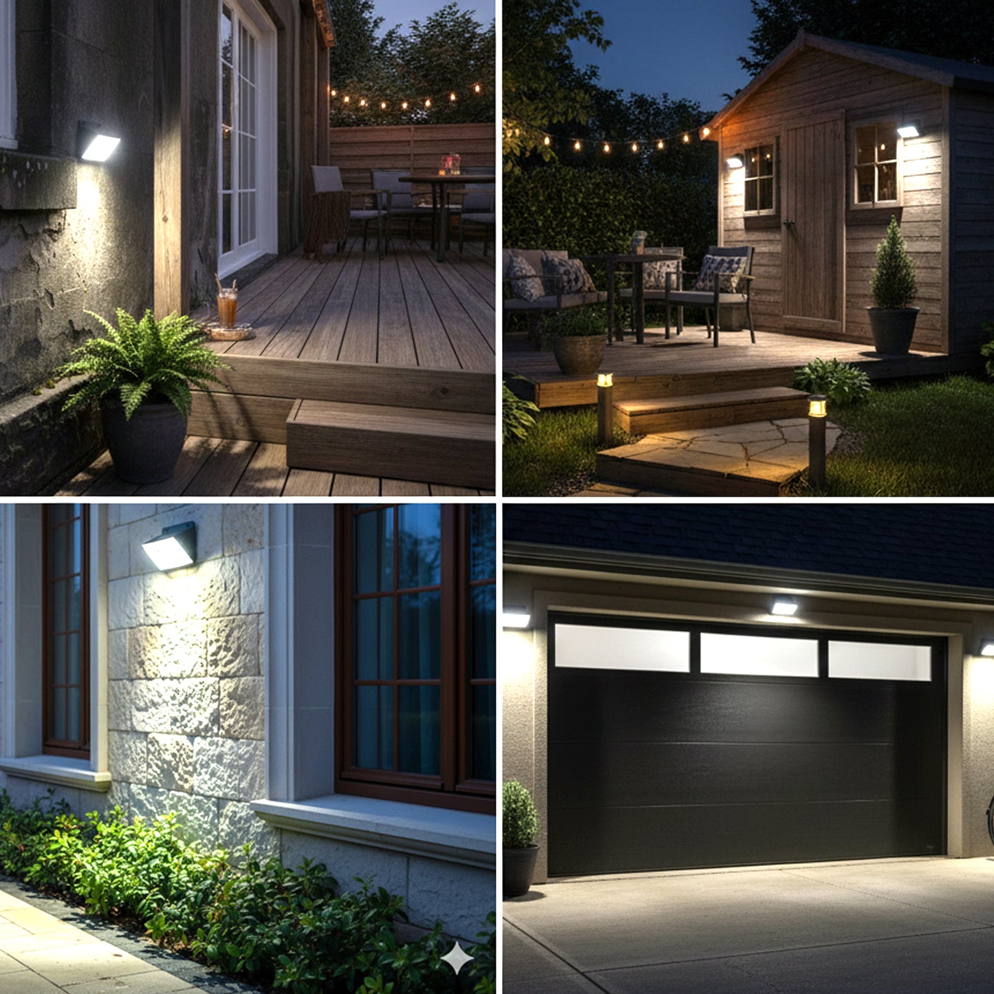 DA LIGHT Solarleuchte Außen mit Bewegungsmelder 2er Pack, 114 LED Kabellose Solarlampe für Außen, 200LM Kaltweiß 8500K, 3 Intelligente Modi, IP65 Wasserdicht, Solar Wandleuchte für Garten, Haustür, Zaun und Wege