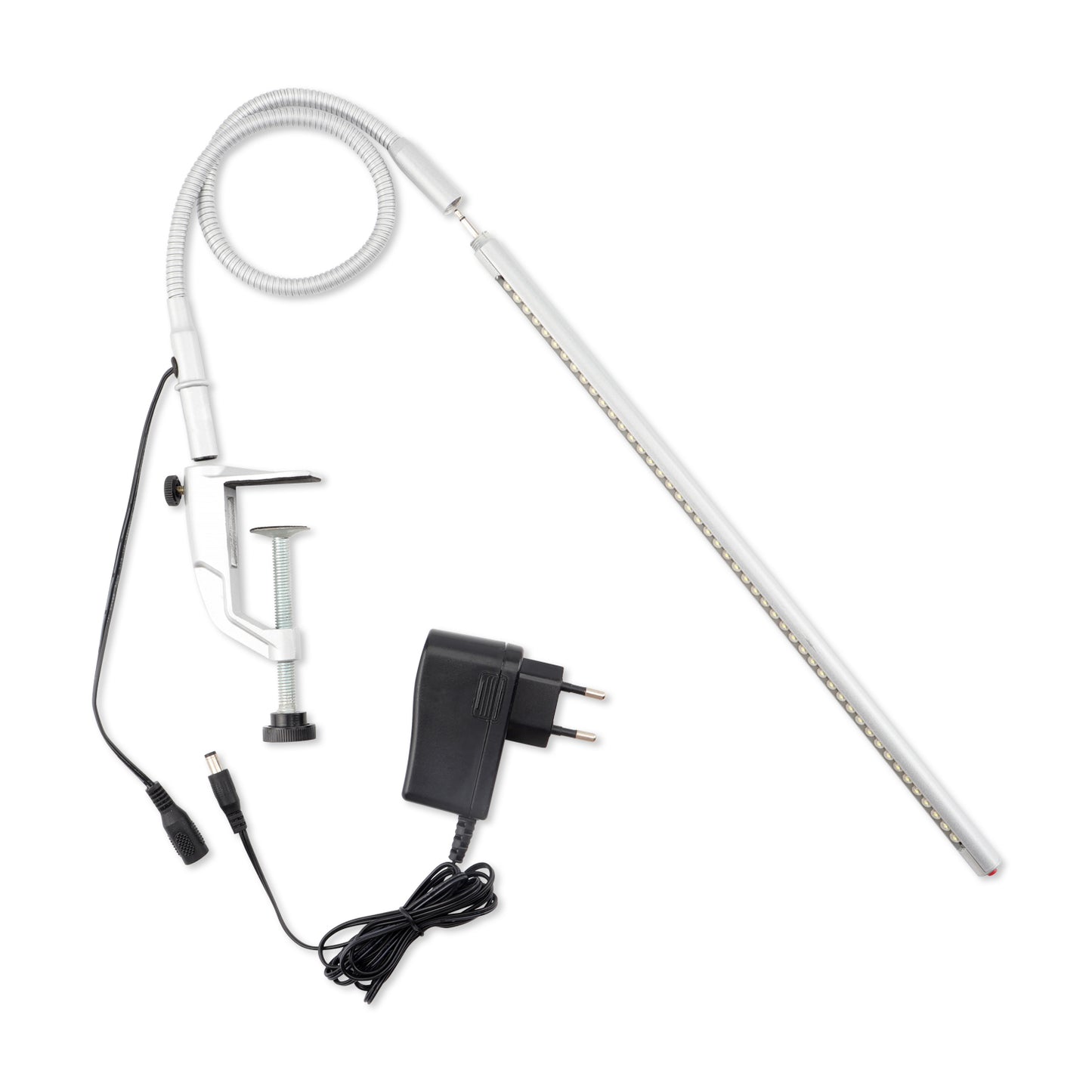 DA LIGHT LED-Schreibtischlampe, Schwenkarm-Leselampe 300lm 3.5W 6400K Klemmleuchte 48 LEDs Arbeitsleuchte Augenschutz Metall-Tischlampe Schwenkbare Schreibtisch-Architektenlampe zum Lesen, für Büro und Malerei