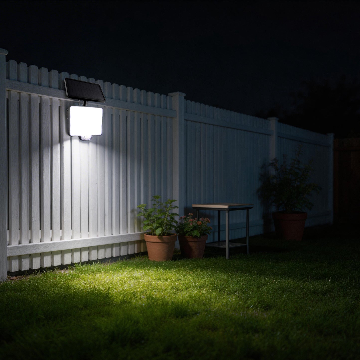DA LIGHT Solarleuchte Aussen 294 LED Bewegungsmelder IP65 2-in-1 4 Modi | 2-in-1 Solarlampe: 294 LED, Bewegungsmelder, 1800mAh, IP65 wasserdicht – flexibel als Wandleuchte oder getrennt