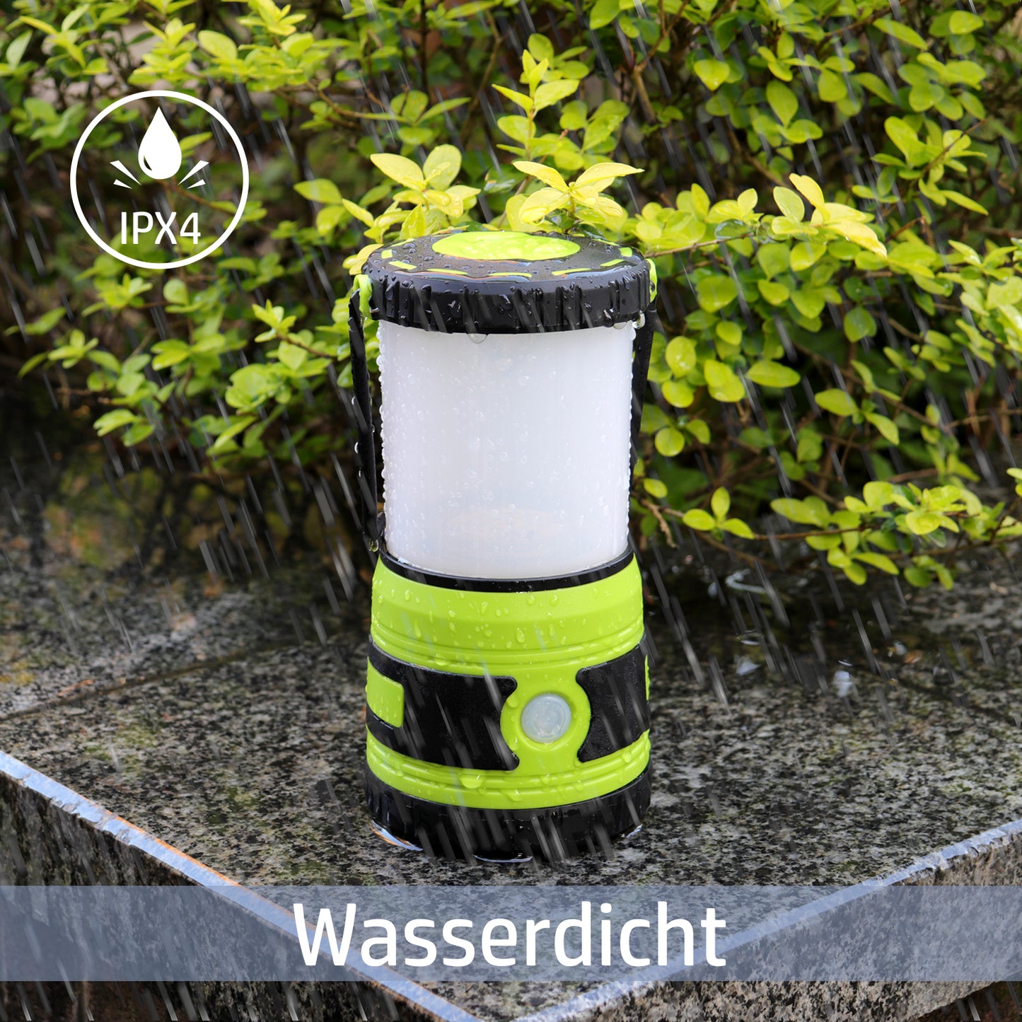 DA LIGHT LED Campinglampe Superhelle 1500 Lumen 4 Lichtmodi Dimmbarer Suchscheinwerfer Batteriebetriebene Notlampe Geeignet für Nachtwanderungen Zeltbeleuchtung Notfälle Stromausfälle usw (Grün)