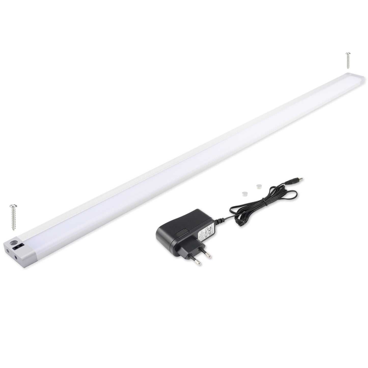DA LIGHT LED Unterbauleuchte Küche mit Sensor – 57cm Schrankbeleuchtung Berührungslos – 4000K Neutralweiß 8W 620lm – 26V Niederspannung Küchenlampe für Arbeitsplatte & Vitrine, 1,5m Kabel