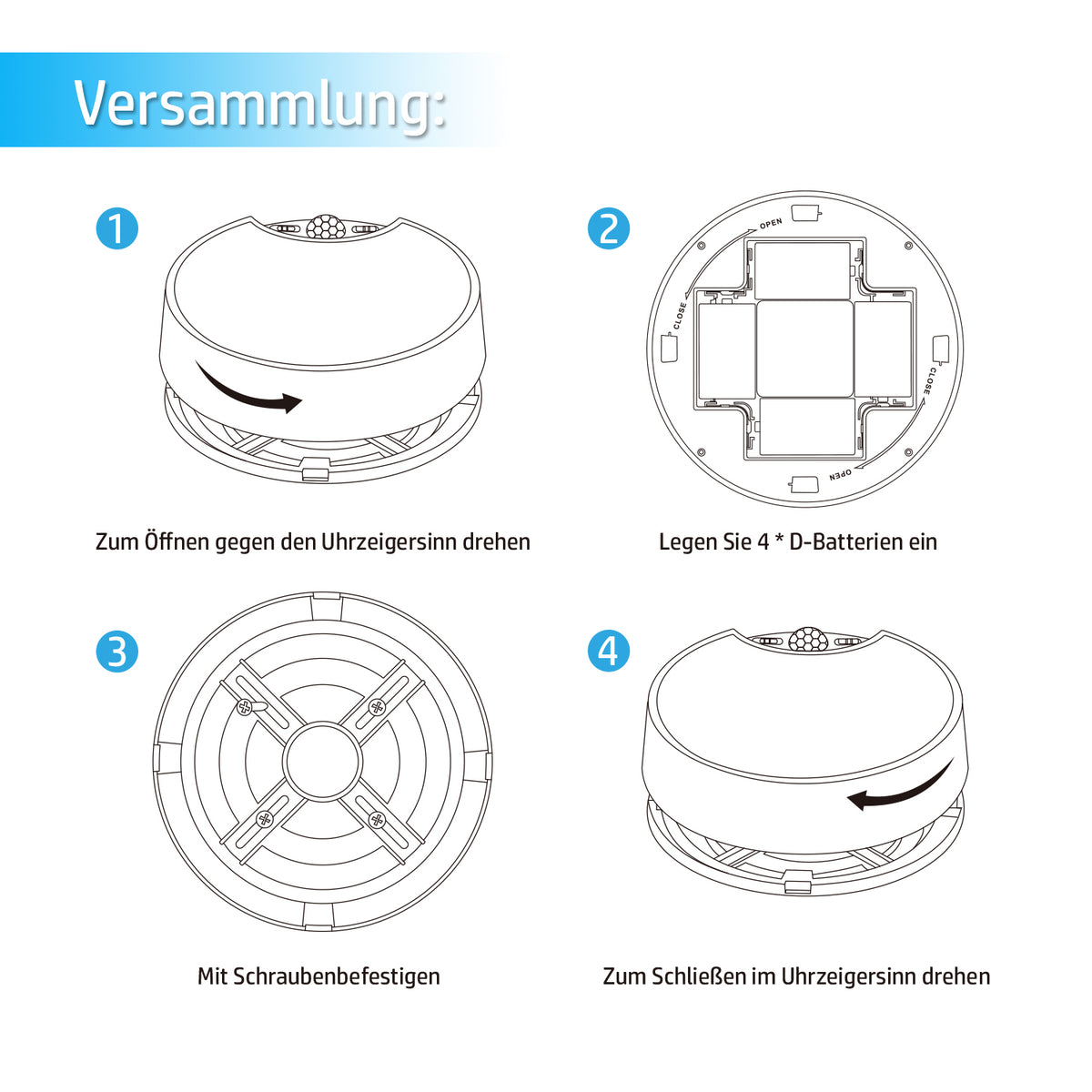 DA LIGHT Deckenleuchte mit Bewegungsmelder Batteriebetrieben LED Deckenlampe mit Fernbedienung für Innen/Außen 300LM Dimmbar 6500K Kaltweiß Fotozellensensor für Schrank Keller Balkon Korridor