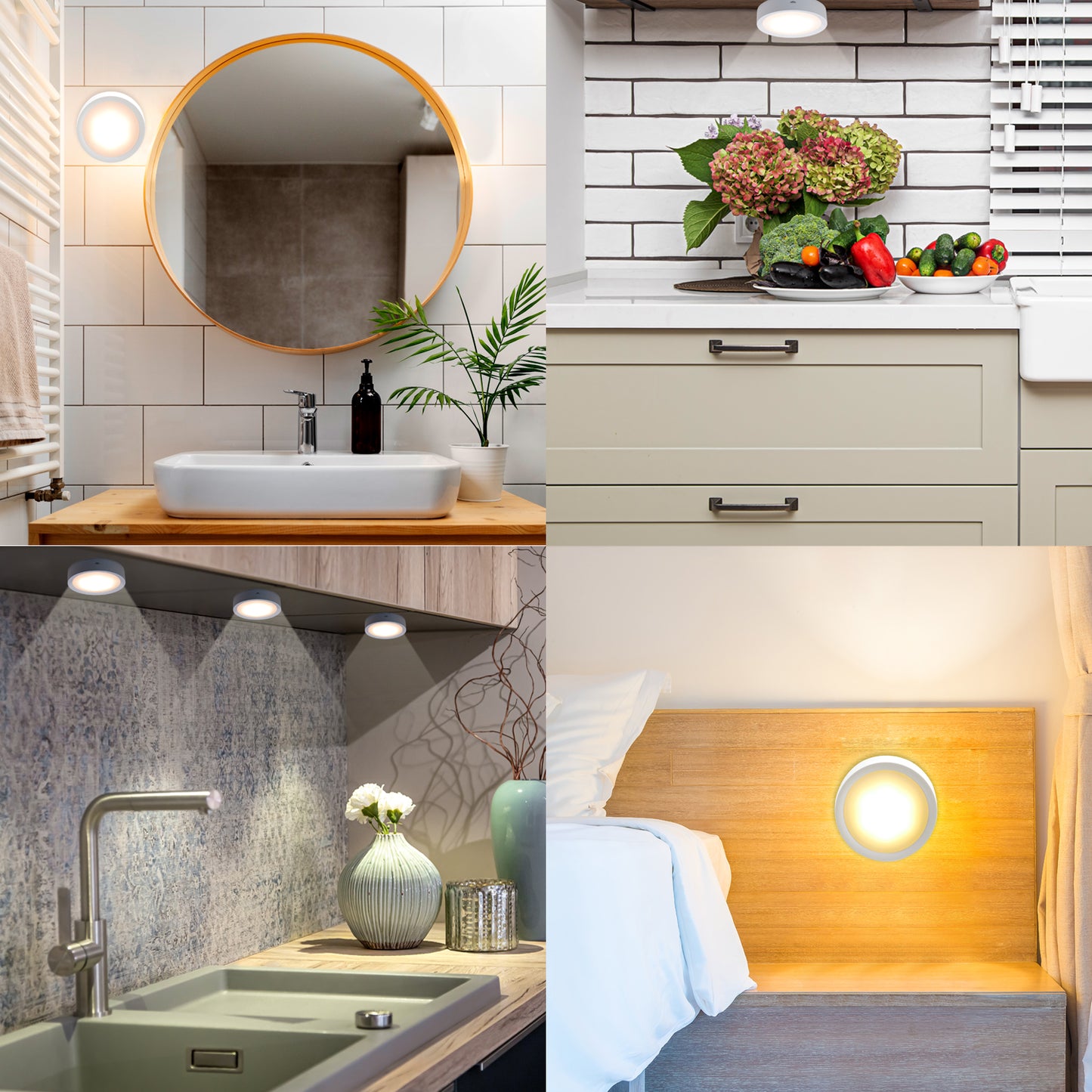 DA LIGHT Unterbauleuchte LED 2er Set RGBW Akku Fernbedienung Timer dimmbar | RGBW LED Unterbauleuchte 2er Set mit Akku & Fernbedienung – kabellos, dimmbar, 30/60 Min Timer, für Küche, Regal, Treppe