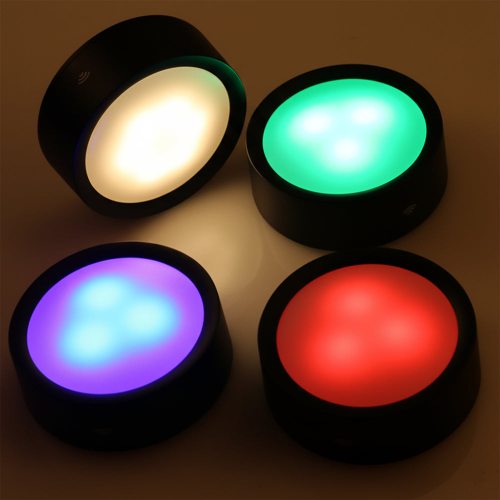 DA LIGHT Unterbauleuchte LED 2er Set Schwarz RGBW Akku Fernbedienung Timer | Schwarze RGBW LED Unterbauleuchte 2er Set mit Akku & Fernbedienung – kabellos, dimmbar, Timer, für Küche, Vitrine & Regal