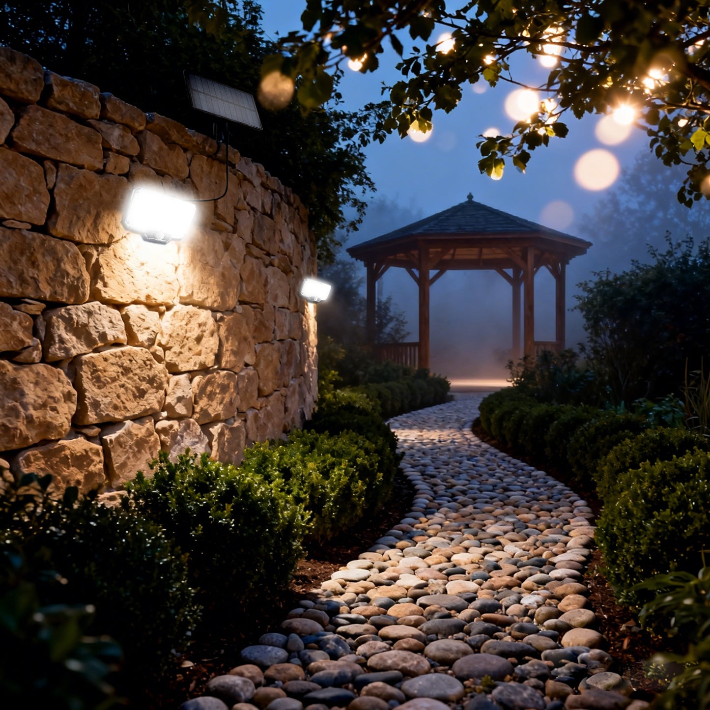 DA LIGHT Split Solarleuchte Außen Innen mit Fernbedienung, 234 LED Solarlampe mit 4,5m Kabel & Bewegungsmelder, 300LM 6500K, 3 Modi, IP65 Wasserdicht, Wandleuchte Solar für Schuppen, Garage und Garten